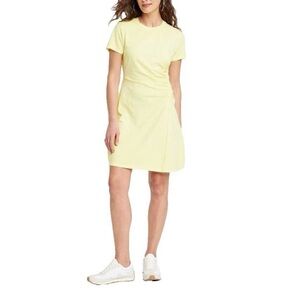 Yellow Ruched Women's Dress